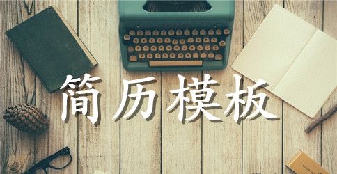 首席代表求职简历表格